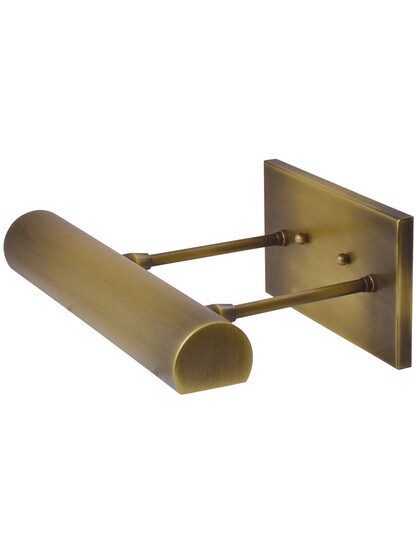 Contemporary Direct-Wire 12 inch LED Picture Light in Antique Brass.